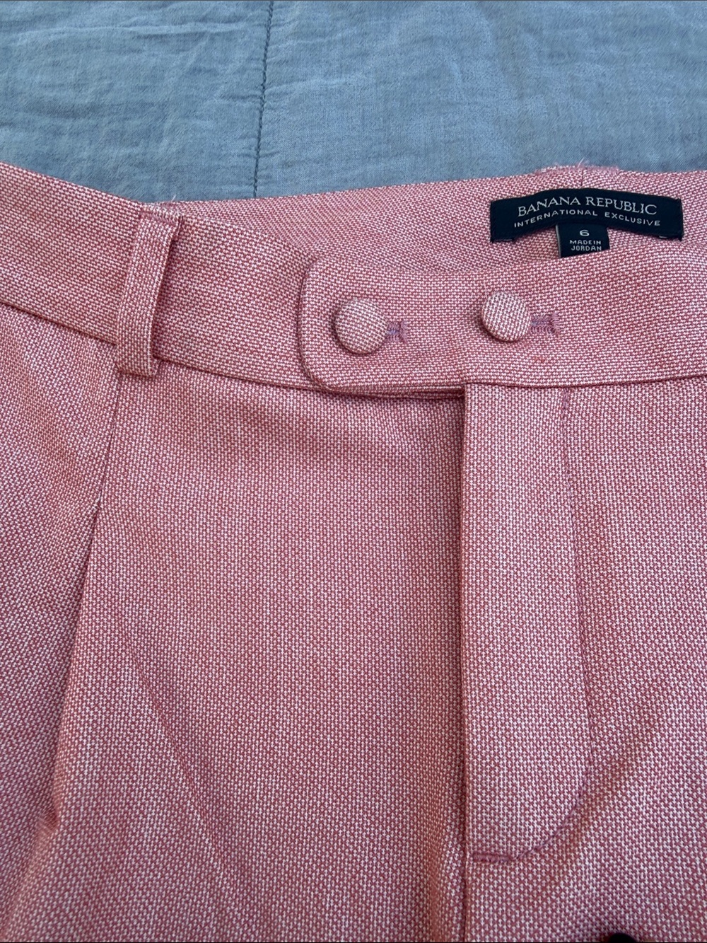 Banana Republic Coral Pink Wide-Leg Dress Pants - Picture 3 of 4